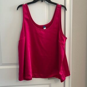 Pink silk sleeveless blouse